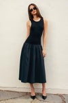 MIDNIGHT INK SLEEVELSS MAXI DRESS