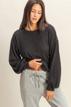 PLAY NICE BALLOON SLEEVE PULLOVER