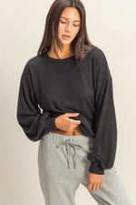PLAY NICE BALLOON SLEEVE PULLOVER
