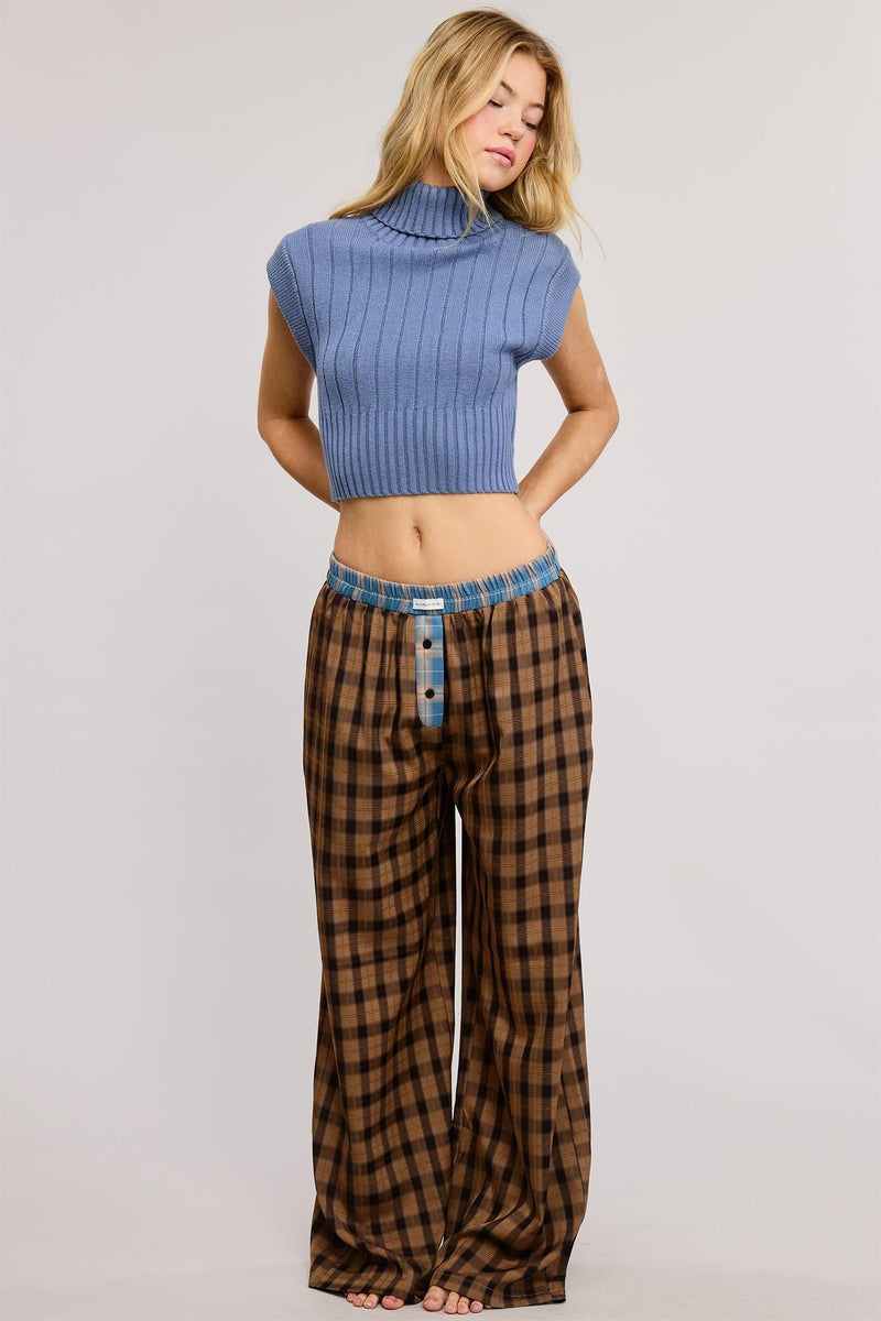 NEVER BETTER PLAID BOXER PANTS