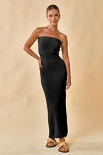 UPTOWN SWEATER KNIT MAXI DRESS - BLACK