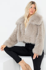 HAILEY CROPPED FAUX FUR COAT