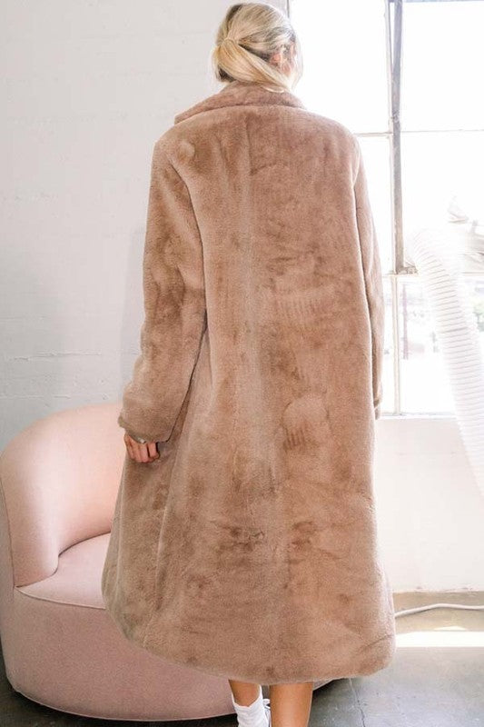 LOVE LIFE FAUX FUR LONG COAT