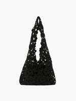 SANTORINI WOVEN FLORAL SHOULDER BAG