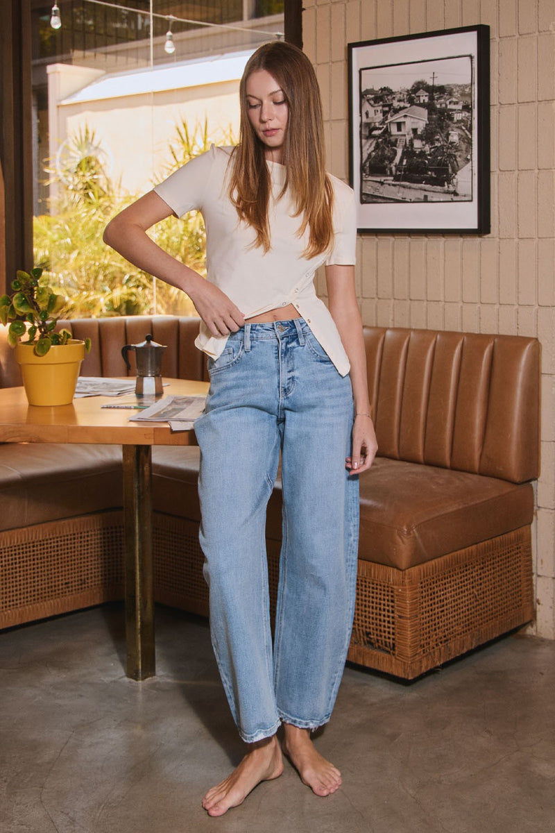 MUSE HIGH RISE BARREL JEANS
