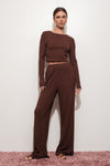 DAY OFF RIBBED KNIT PANTS
