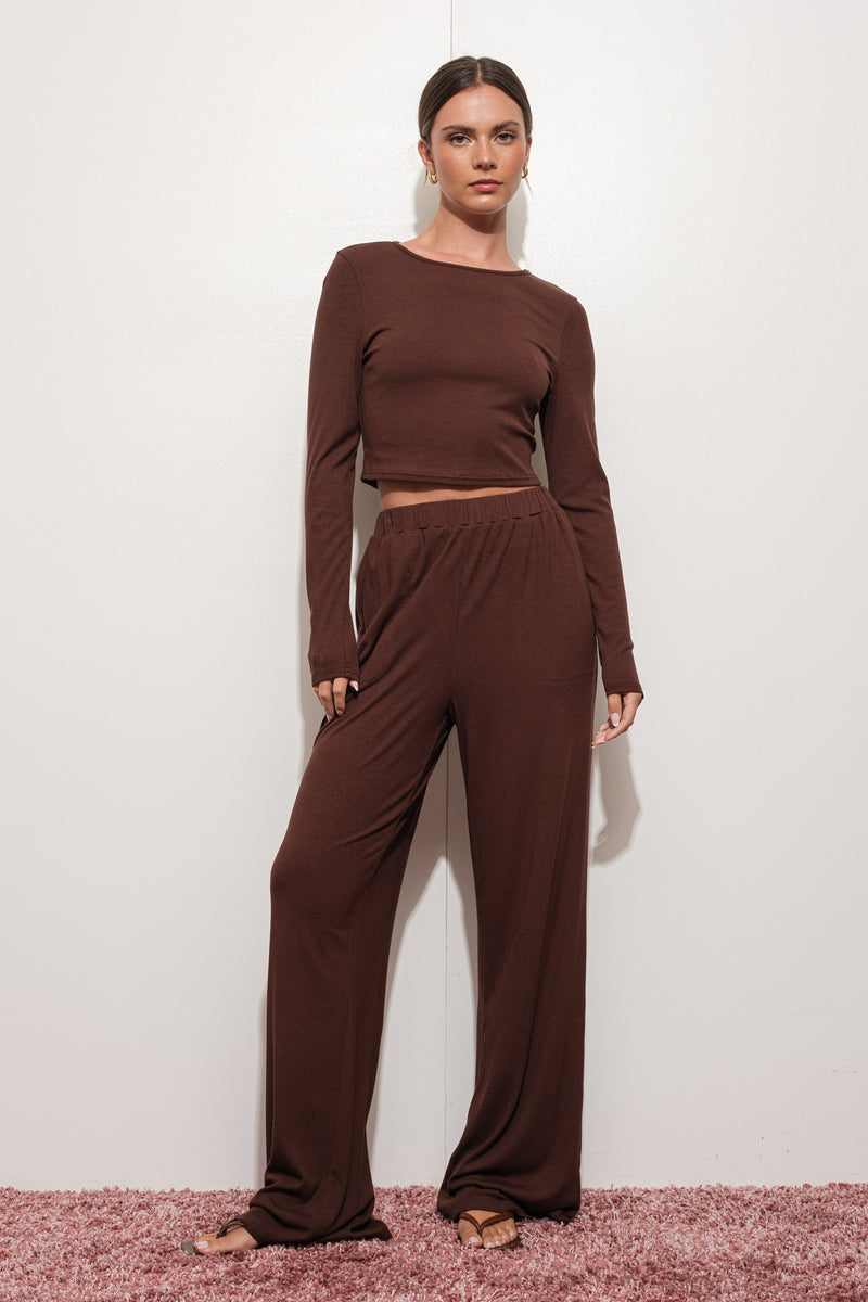 DAY OFF RIBBED KNIT PANTS