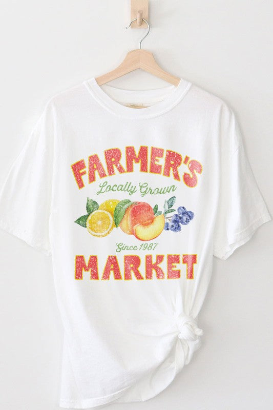 FARMER'S MARKET OVERSIZED GRAPHIC TEE