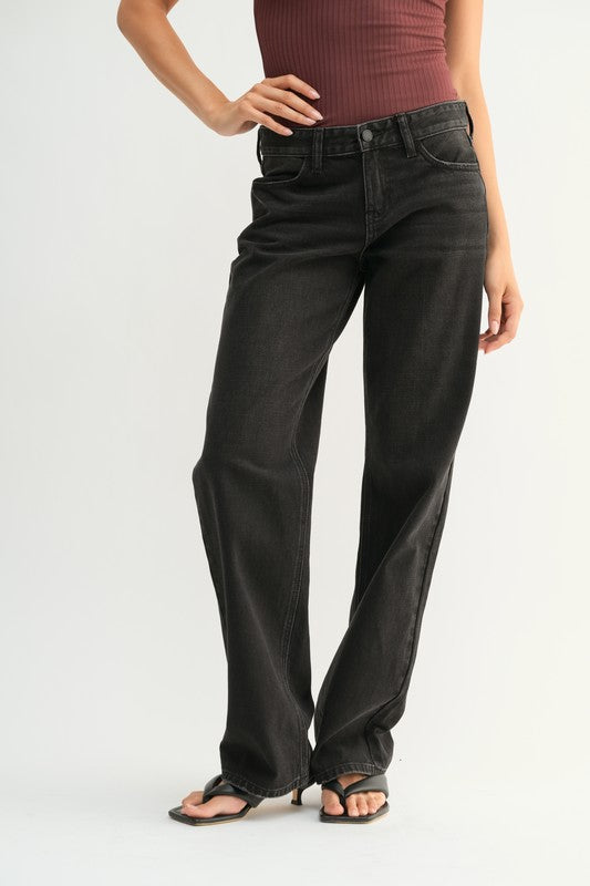 CREED LOW RISE RELAXED STRAIGHT LEG JEANS