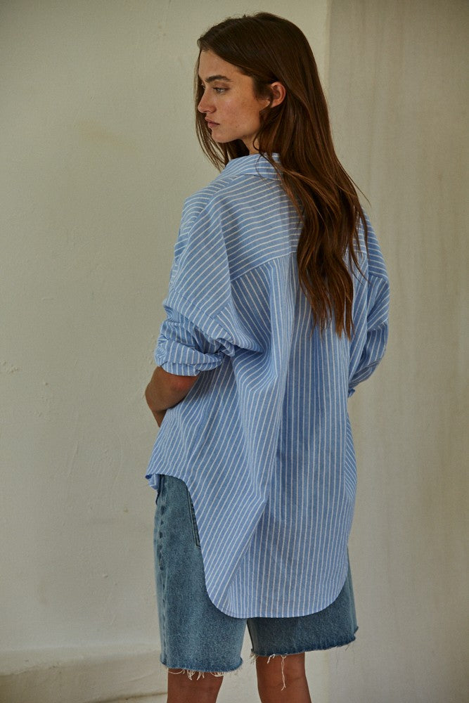 NOT SO BASIC STRIPED BUTTON DOWN