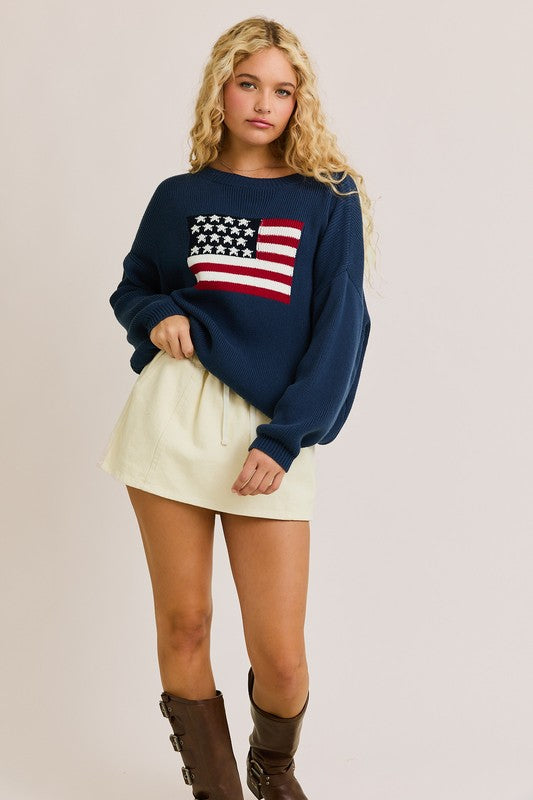 AMERICAN FLAG PULLOVER