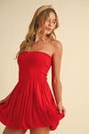 BIG ENERGRY BUBBLE HEM MINI DRESS
