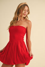 BIG ENERGRY BUBBLE HEM MINI DRESS