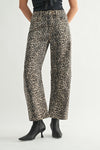 BRYANT LEOPARD BARREL JEANS