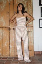 THAMES STRIPED WIDE LEG PANTS