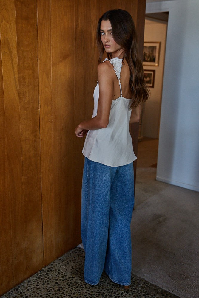 LOVE NOTES SATIN TOP