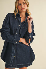CLEAN SLATE OVERSIZED DENIM SHACKET