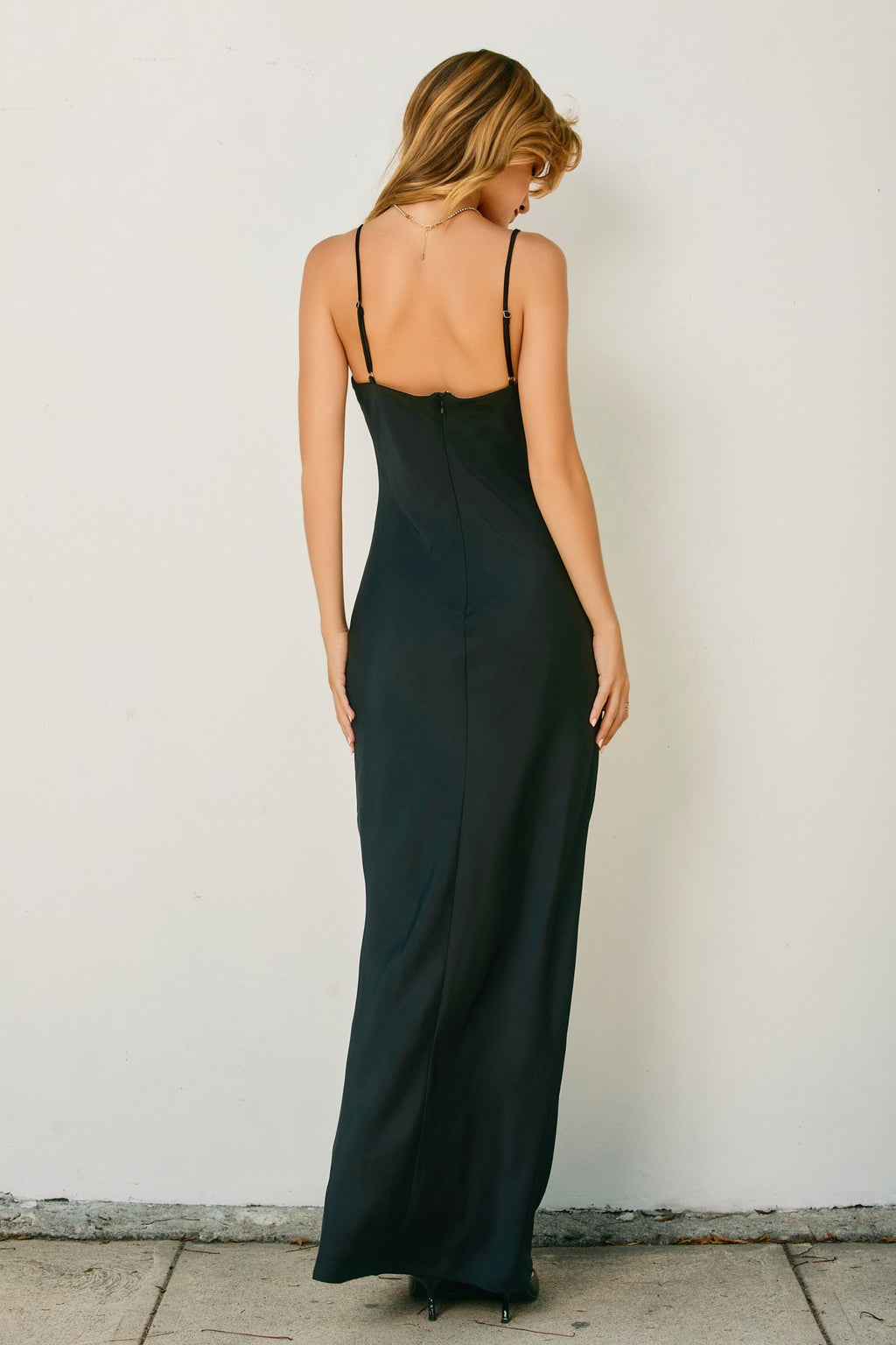 GOING OUT SATIN MAXI DRESS