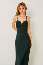 GOING OUT SATIN MAXI DRESS