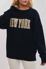 NEW YORK GRAPHIC KNIT SWEATER