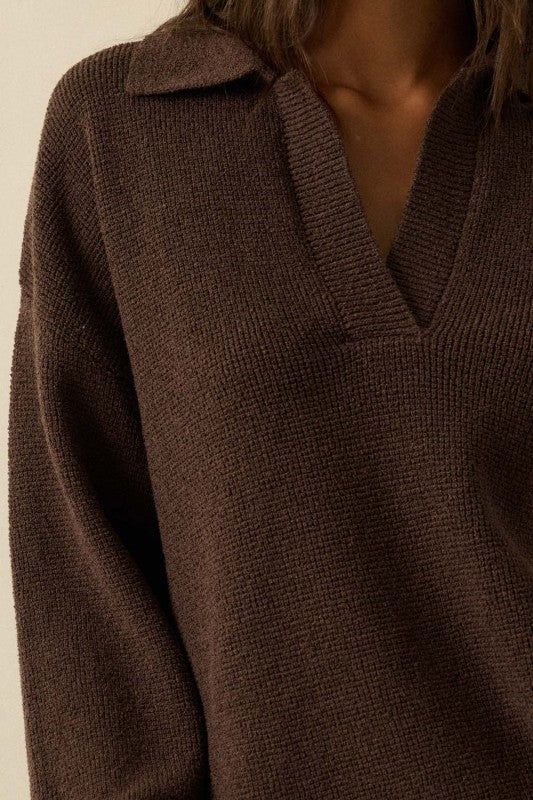 NORAH COLLARED KNIT SWEATER