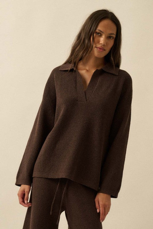 NORAH COLLARED KNIT SWEATER