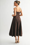 MONROE FIT AND FLARE MIDI DRESS