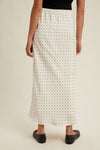 NINA POLKA DOT SATIN MIDI SKIRT