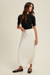 NINA POLKA DOT SATIN MIDI SKIRT