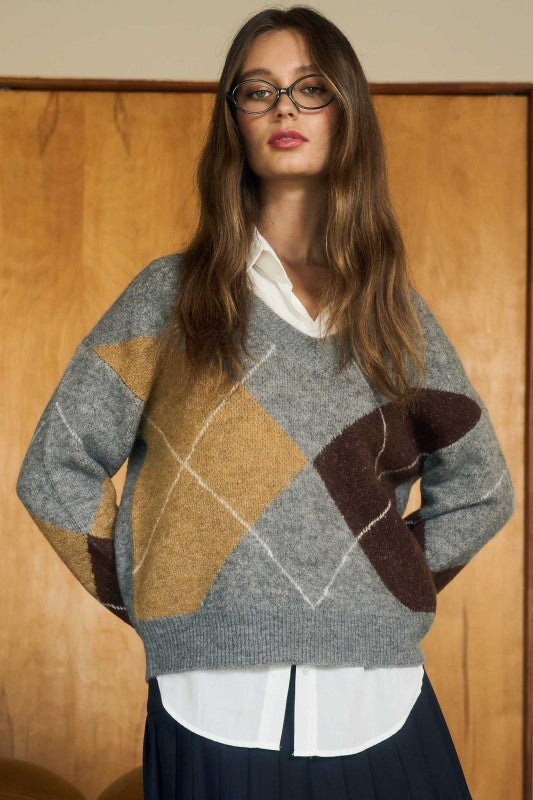 BROOME ARGYLE SWEATER