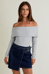 UP THE ELEGANCE OFF THE SHOULDER BODYSUIT