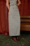BOSS BABE PLAID MIDI PENCIL SKIRT