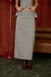 BOSS BABE PLAID MIDI PENCIL SKIRT