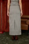 BOSS BABE PLAID MIDI PENCIL SKIRT