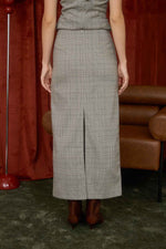 BOSS BABE PLAID MIDI PENCIL SKIRT