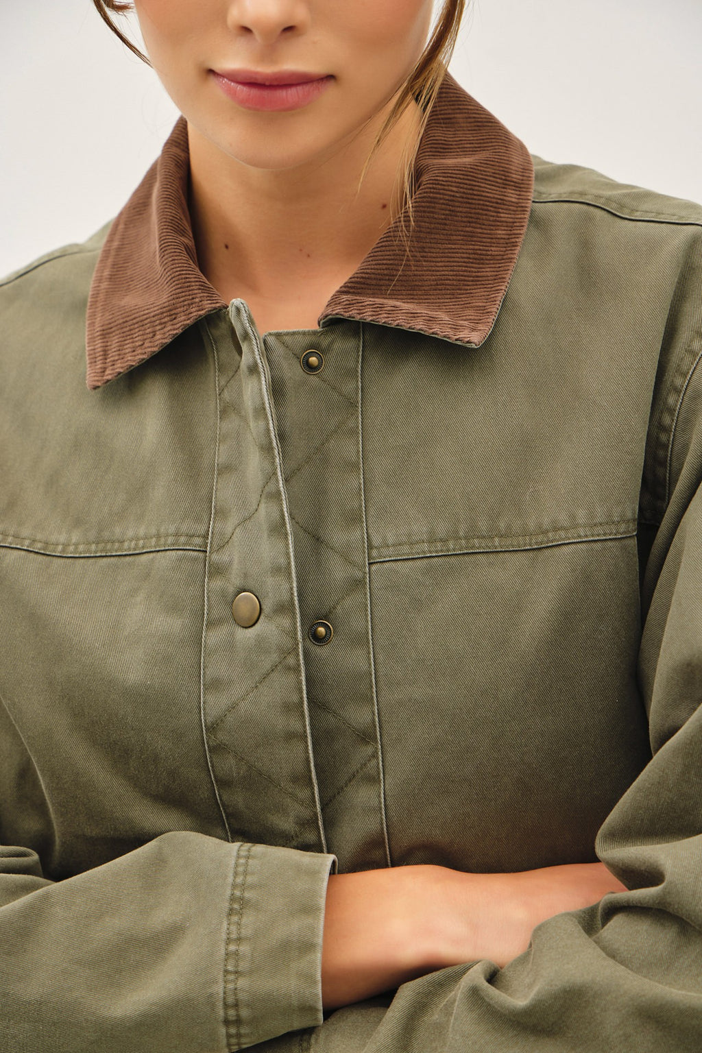 SWEET TALKER BARN JACKET - OLIVE GREEN