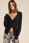 SO MANY LIKES SPLIT HEM KNIT CARDIGAN