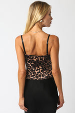 NYLA SATIN LEOPARD TOP