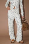 HOLIDAY TREE LOUNGE PANTS - BUTTER/GREEN