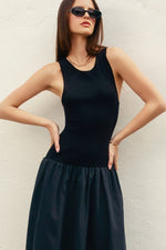 MIDNIGHT INK SLEEVELSS MAXI DRESS