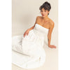 SERAFINA STRAPLESS MIDI DRESS