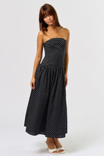 PRESLEY POLKA DOT TUBE MAXI DRESS