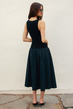 MIDNIGHT INK SLEEVELSS MAXI DRESS
