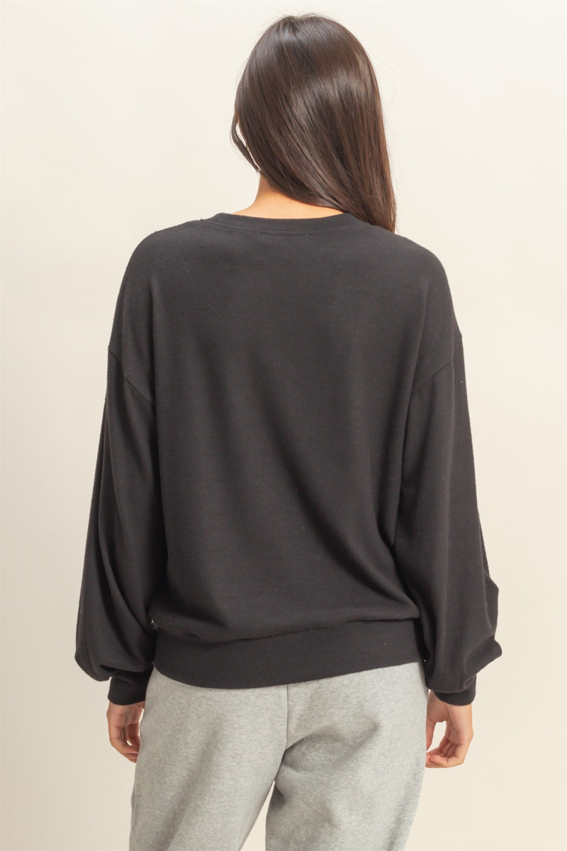 PLAY NICE BALLOON SLEEVE PULLOVER