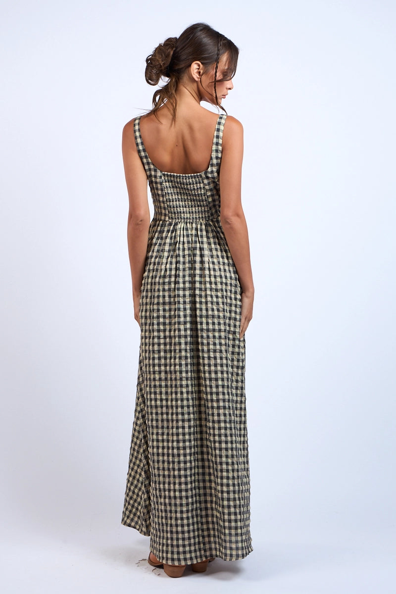 SOHO CHECKERED MAXI DRESS