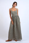 SOHO CHECKERED MAXI DRESS