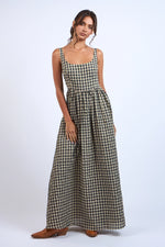 SOHO CHECKERED MAXI DRESS