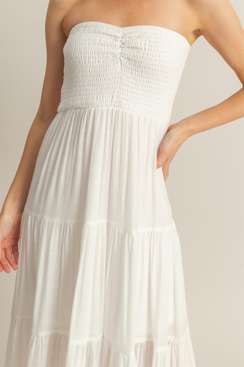 LOVE IS BLIND STRAPLESS MAXI DRESS - FINAL SALE
