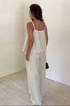COOL GIRL STRIPED LINEN POCKETED PANTS