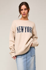 NEW YORK GRAPHIC KNIT SWEATER